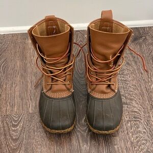 L.L. Bean Tan and Black Leather Boots